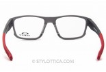 OAKLEY Eyeglasses Hyperlink OX8078-0552 Gray Red rectangular lenses