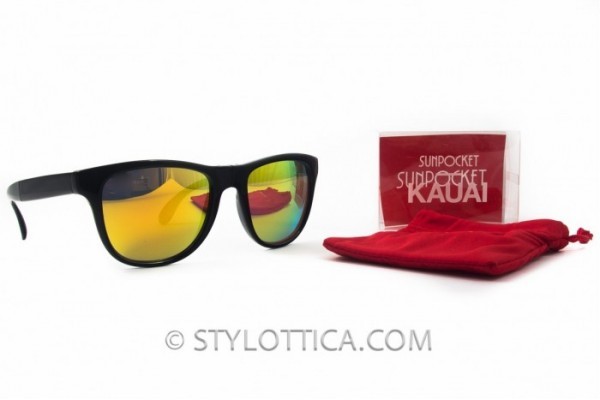 Folding sunglasses SUNPOCKET Kauai Black Fire