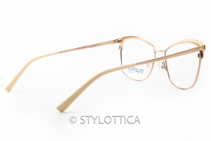 Sehbrillen STILOTTICA Cs4837 c3 clubmaster-stil waiss gold
