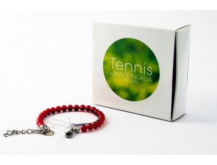 Gelang Cahaya Tenis DESIGN MADEINITALIA Merah Hitam