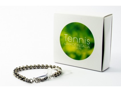 Pulseira ajustável para tênis MADEINITALIA DESIGN prata preta