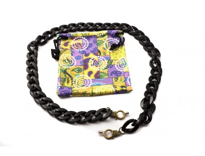 AIRPORT catenella per occhiali collana Thick 10038 Black 2