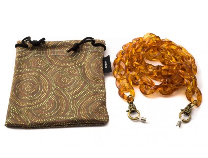 AIRPORTメガネ用チェーン ネックレス 太い 10038 シャイニーオレンジ