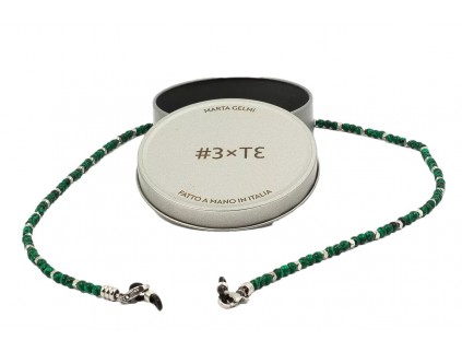 Catenella occhiali - collana MARTA GELMI 3XTE Moon Stone Malachite