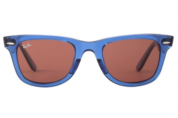 RAY BAN Occhiali da sole rb 2140 Wayfarer 6587/c5 Blu trasparente