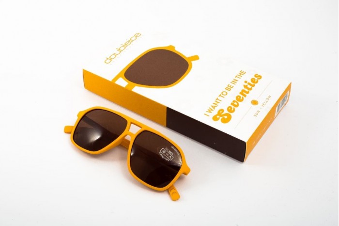 DOUBLEICE Gelbe Sonnenbrille aus den...
