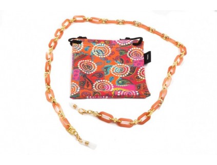 Corrente de óculos AIRPORT Oval 10374 Vermelho Vermelho Dourado