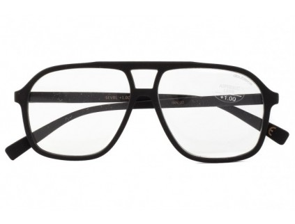 Cermin mata bacaan DOUBLEICE Seventies Black