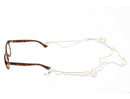 Cadena gafas AIRPORT Block 10123 Doble hilo Plata Perlas 10123 2