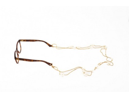 Cadena para gafas AIRPORT Block 10124 Doble hilo Oro Perlas 10124 2