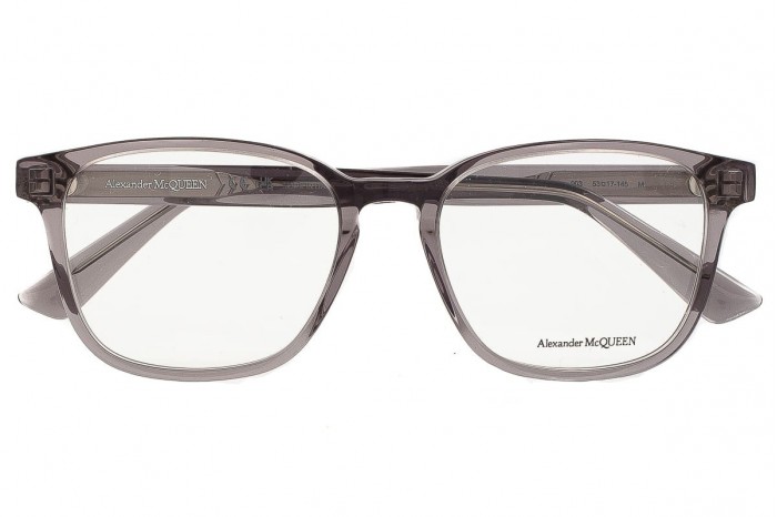 ALEXANDER MCQUEEN Очки AM0462O 003 Clear серые 2024