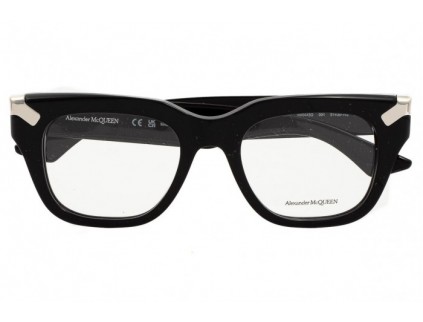 Óculos ALEXANDER MCQUEEN AM0443O 001 Preto Prata 2024