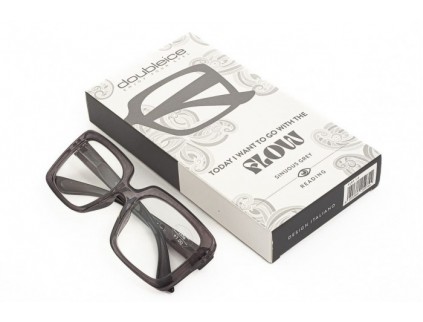 Lunettes de lecture pré-assemblées DOUBLEICE Flow sinueux gris