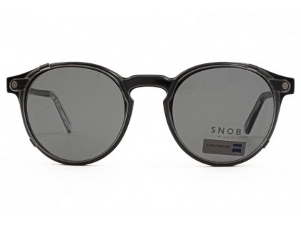 SNOB MILANO Dogui Vee snv178cpc01 eyeglasses with sun clip 2