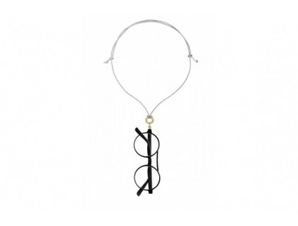 EYESONOFF Collier porte-lunettes magnétique avec lacet argenté