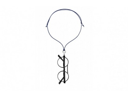 EYESONOFF Collar magnético con soporte para gafas de encaje azul