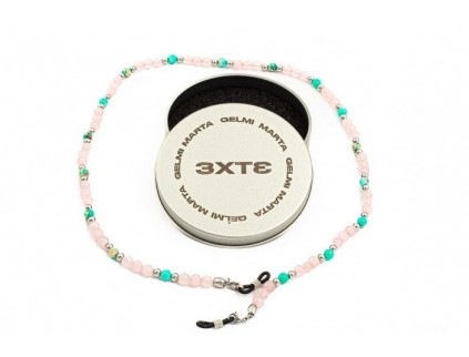 Catenella occhiali - collana MARTA GELMI 3XTE Molten Rocks Quarzo rosa