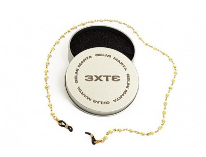 Catenella occhiali - collana MARTA GELMI 3XTE Nature Margherite Bianco Oro