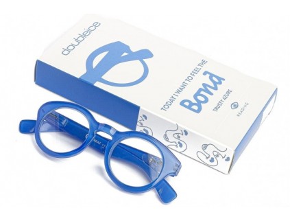 Voorgemonteerde leesbril DOUBLEICE Bond Trusty azuurblauw