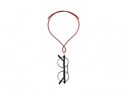 Collier porte-lunettes magnétique EYESONOFF Rodeo Rubber Rouge Or