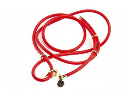 EYESONOFF Magnetiskt Glasögonhållare Halsband Rodeo Gummi Röd Guld 2
