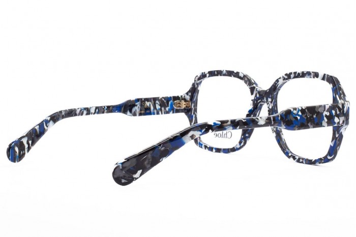 CHLOÉ 안경 CH0155O 013 블루 화이트 블랙 ReAce 한정판