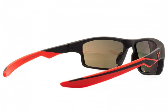 PUMA Solglasögon PU0437S 002 Svart Röd