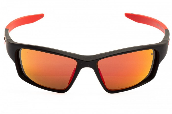 PUMA Solglasögon PU0437S 002 Svart Röd