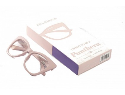 Lunettes de lecture pré-assemblées DOUBLEICE Panthera rose clair