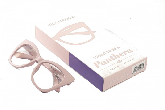 Occhiali da lettura premontati DOUBLEICE Panthera Light Pink