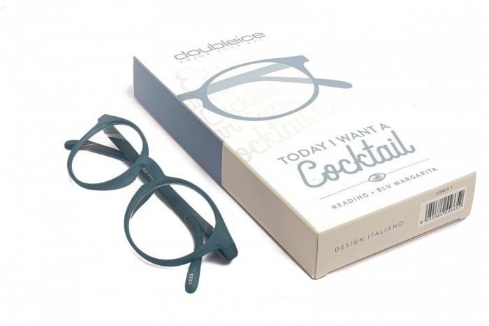 Occhiali da lettura premontati DOUBLEICE Cocktail Blu Margarita