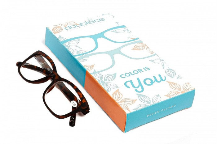 DOUBLEICE Mood Turtle Pre-assembled Reading Glasses