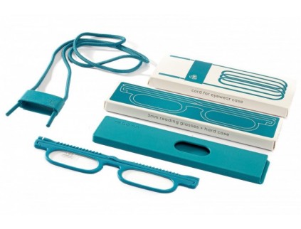 READ ON Occhiali da letturaFull Kit con custodia e cordino - Azzurro