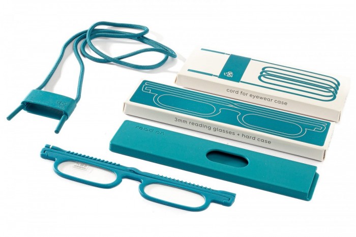 LESEN SIE WEITER Lesebrille Komplettset mit Etui und Kordel - Blau