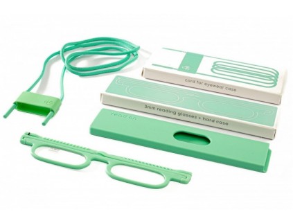 READ ON Occhiali da letturaFull Kit con custodia e cordino - Verde