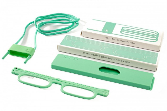 READ ON Occhiali da letturaFull Kit con custodia e cordino - Verde