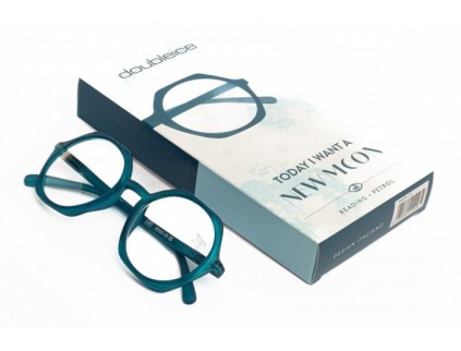 Occhiali da lettura premontati DOUBLEICE New Moon Petrol