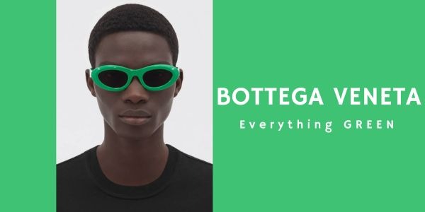 Зеленые солнцезащитные очки Bottega Veneta Zoomer Green весна-лето 2023
